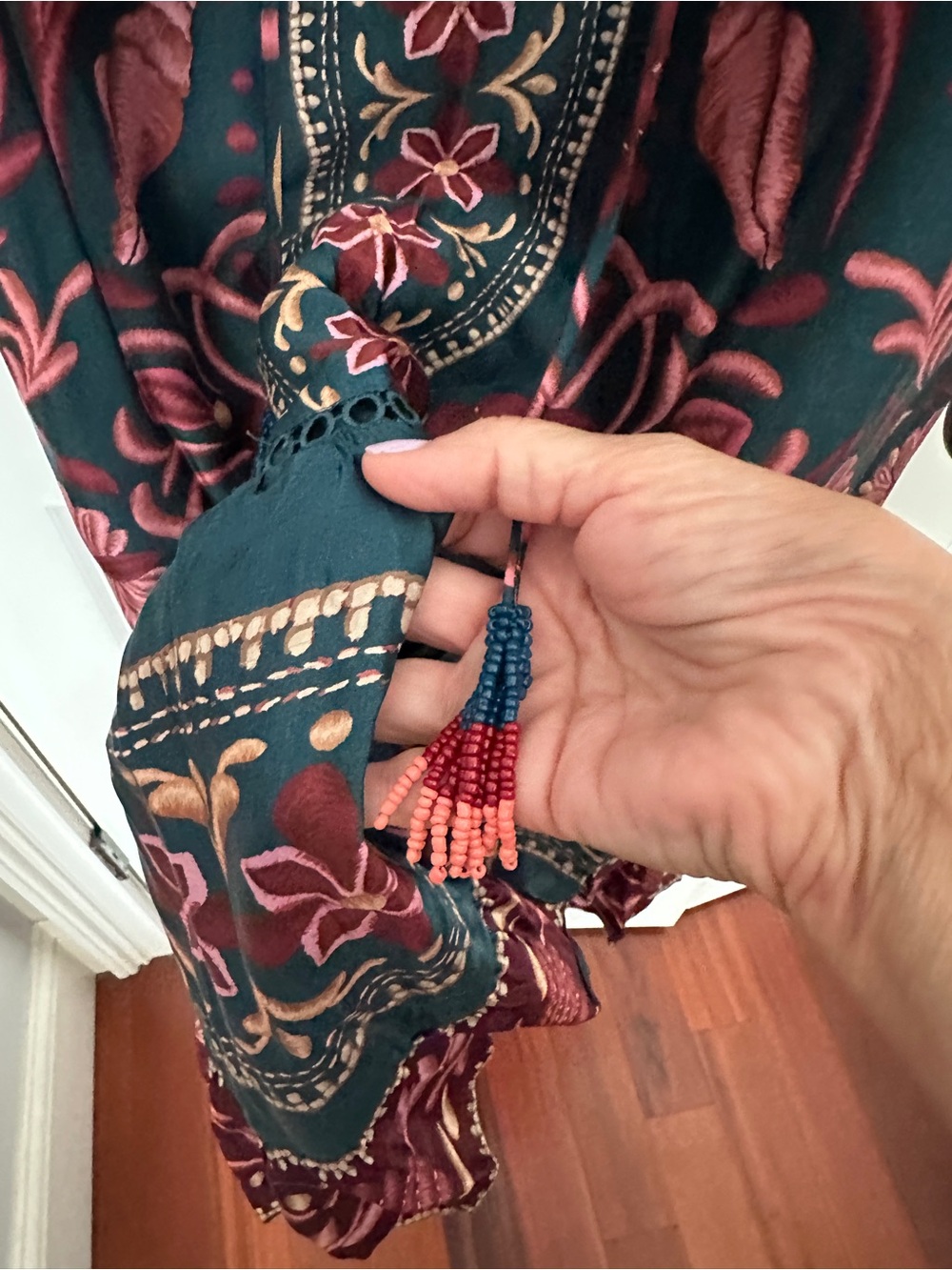 FARM Rio Seashell Tapestry Printed 3/4-
Sleeve Maxi Dress
This Item Is Sold Out - Picture 6 of 7